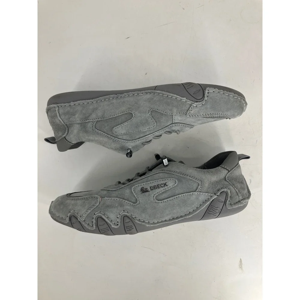 Obeck Suede Walking Shoes unisex  42 Grey Toggle Lace Ergonomic Sole